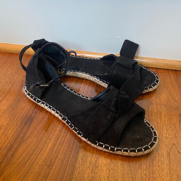 Black Bow Espadrilles - Picture 1 of 4